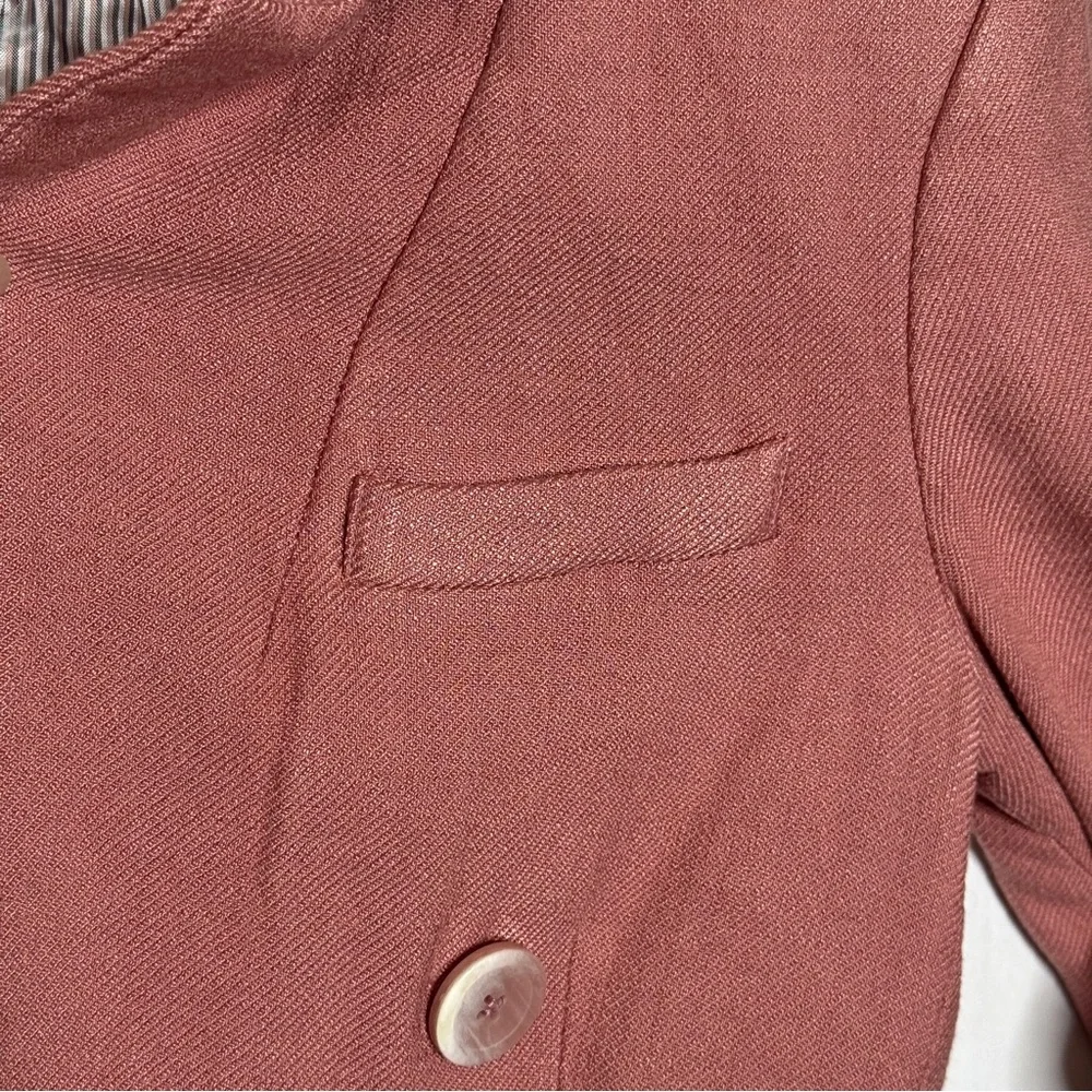 Veronica Beard Blazer Odile Dickey Pink Jacket Rosewood Double Breasted SZ 0